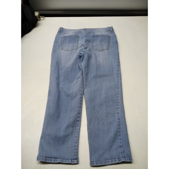 Gloria Vanderbilt Women's Light Wash Blue Denim Straight Leg Jeans Size 18 Stret - Picture 5 of 5
